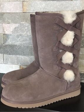 Koolaburra by UGG Victoria Tall Boots — Cinder Grey — Size 11
